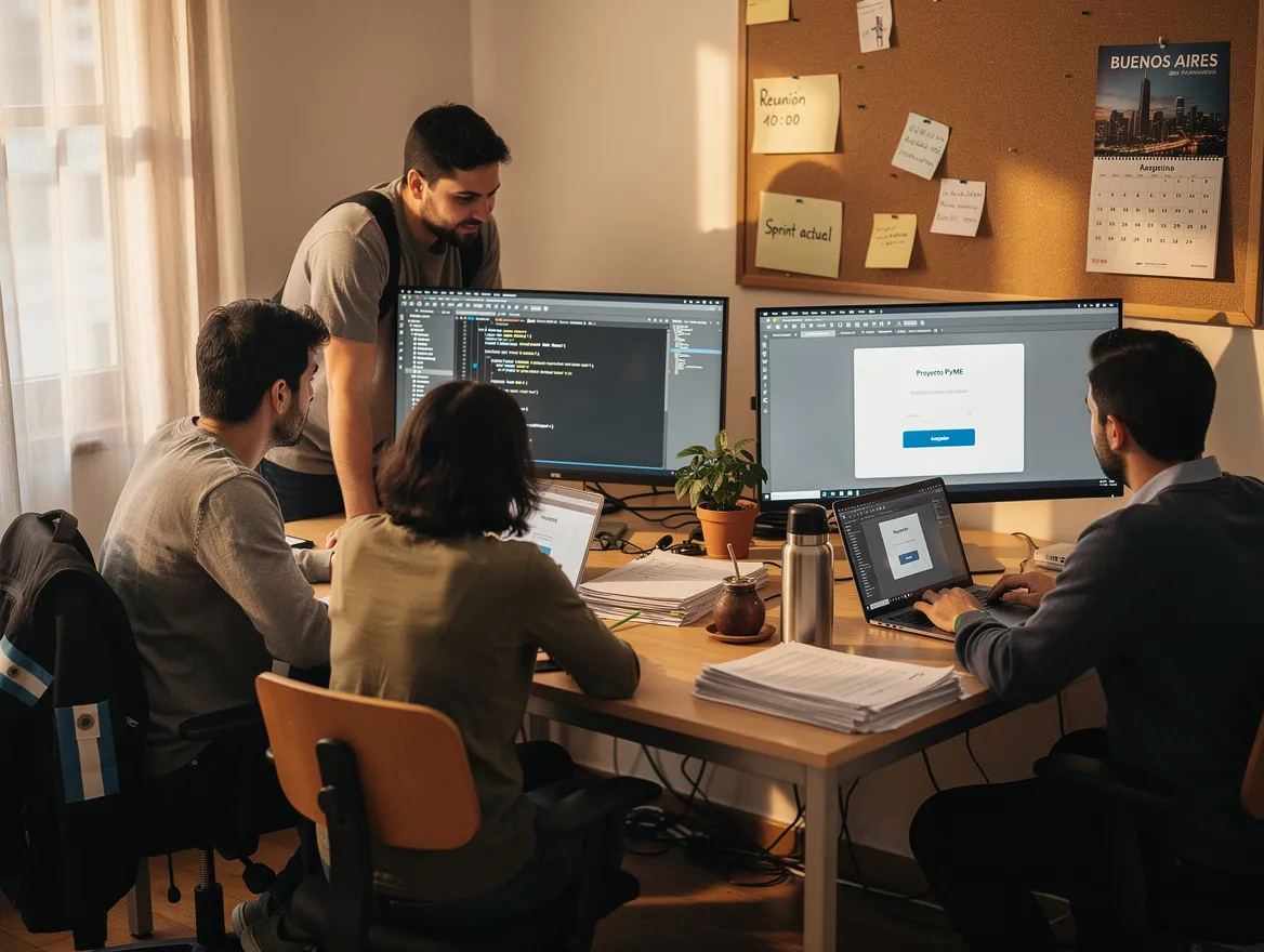 Equipo de desarrollo de Paikan Software colaborando